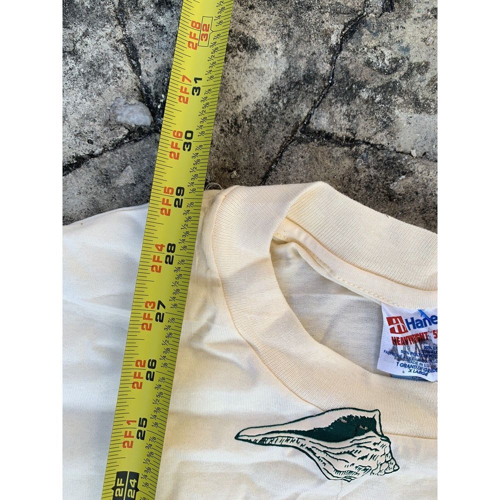 Vintage 90's Lot Of 2 Florida Seashell Summer T-Shirt XL Hanes Made USA - Picture 7 of 12